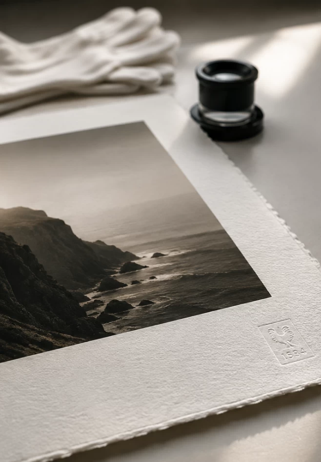 Close up of fine art print texture