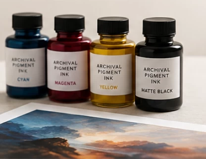 Archival pigment ink bottles